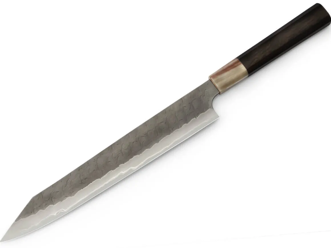 ORYOKI Sushi-Messer|Sashimi Messer*AS Sujihiki Kiritsuke Tsuchime 255, Ebony Handle