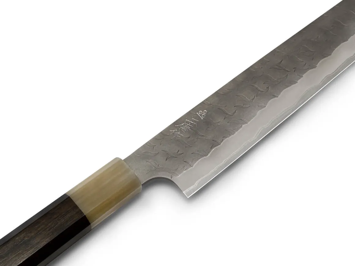 ORYOKI Sushi-Messer|Sashimi Messer*AS Sujihiki Kiritsuke Tsuchime 255, Ebony Handle