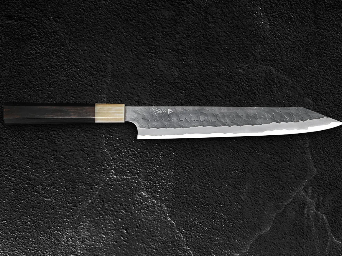 ORYOKI Sushi-Messer|Sashimi Messer*AS Sujihiki Kiritsuke Tsuchime 255, Ebony Handle