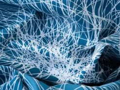 ORYOKI Furoshiki*Baumwolltasche Furoshiki Tsuru, blau, 100 cm