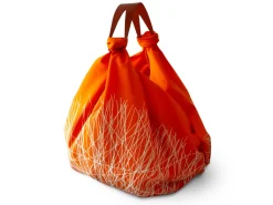 ORYOKI Furoshiki*Baumwolltasche Furoshiki Tsuru, orange, 100 cm