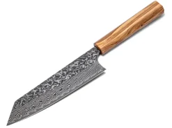 ORYOKI Bunka Messer|Damastmesser*Damastmesser Bunka 170 SG2, 63 Lagen, Olive