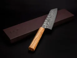 ORYOKI Bunka Messer|Damastmesser*Damastmesser Bunka 170 SG2, 63 Lagen, Olive