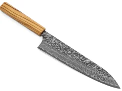 ORYOKI Gyuto Messer|Damastmesser*Damastmesser Gyuto 210 SG2, 63 Lagen, Olive