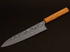ORYOKI Gyuto Messer|Damastmesser*Damastmesser Gyuto 210 SG2, 63 Lagen, Olive