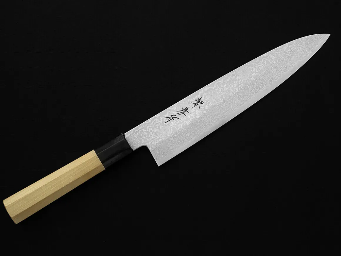 ORYOKI Gyuto Messer|Damastmesser*Damastmesser Gyuto 240, Silver Steel