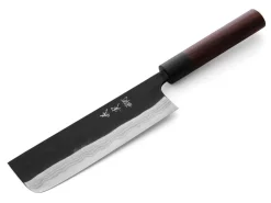 ORYOKI Nakiri Messer|Damastmesser*Damastmesser Nakiri 165 Kuroshiage Nami, 12 Lagen