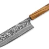 ORYOKI Nakiri Messer|Damastmesser*Damastmesser Nakiri 165 SG2, 63 Lagen, Olive