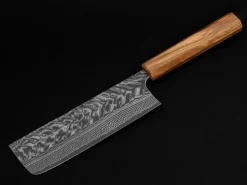 ORYOKI Nakiri Messer|Damastmesser*Damastmesser Nakiri 165 SG2, 63 Lagen, Olive