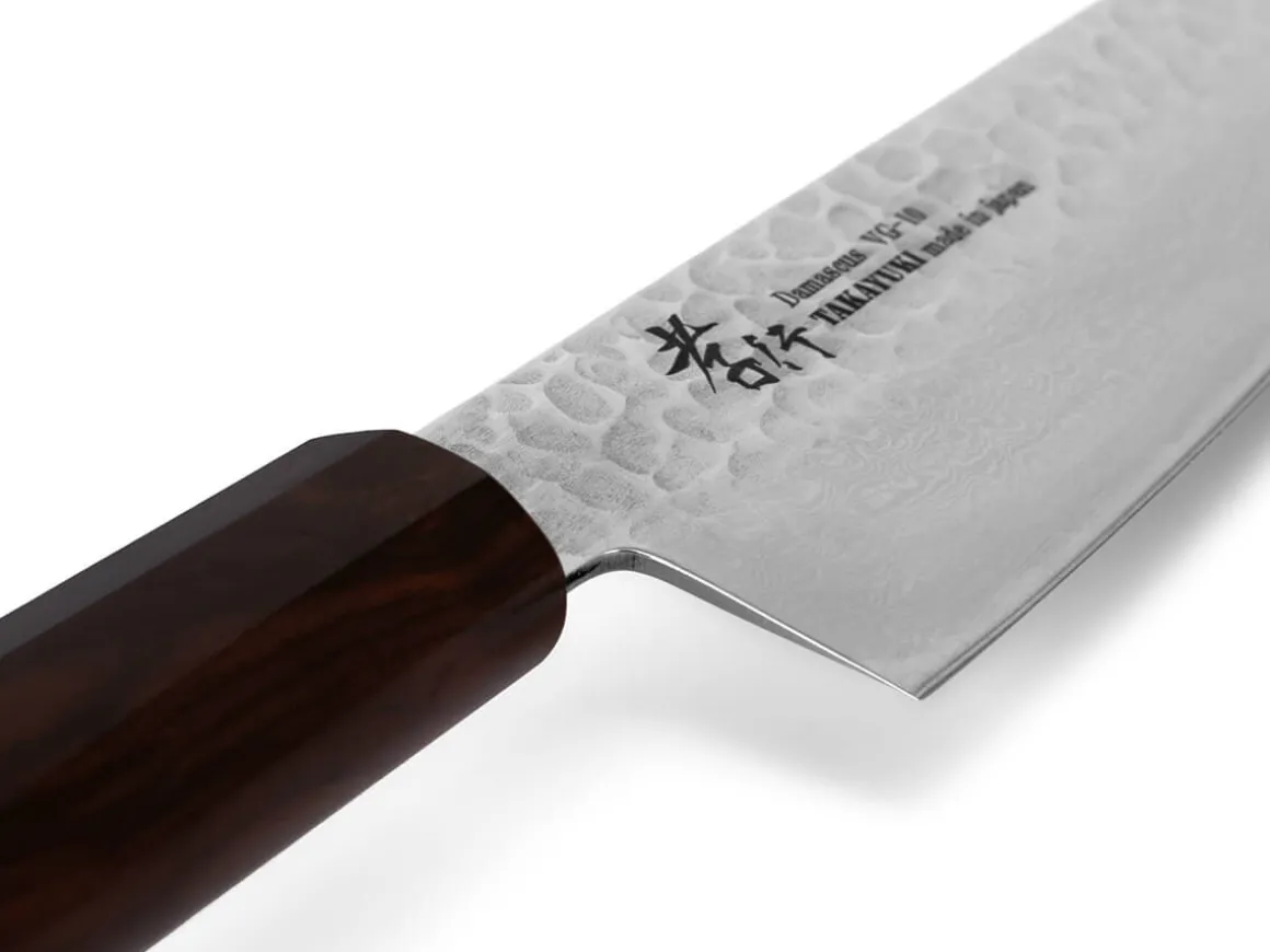 ORYOKI Santokumesser|Damastmesser*Damastmesser Santoku 170, 33 Lagen, Ebony