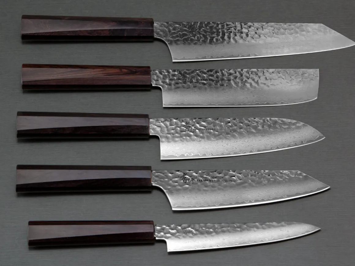 ORYOKI Santokumesser|Damastmesser*Damastmesser Santoku 170, 33 Lagen, Ebony
