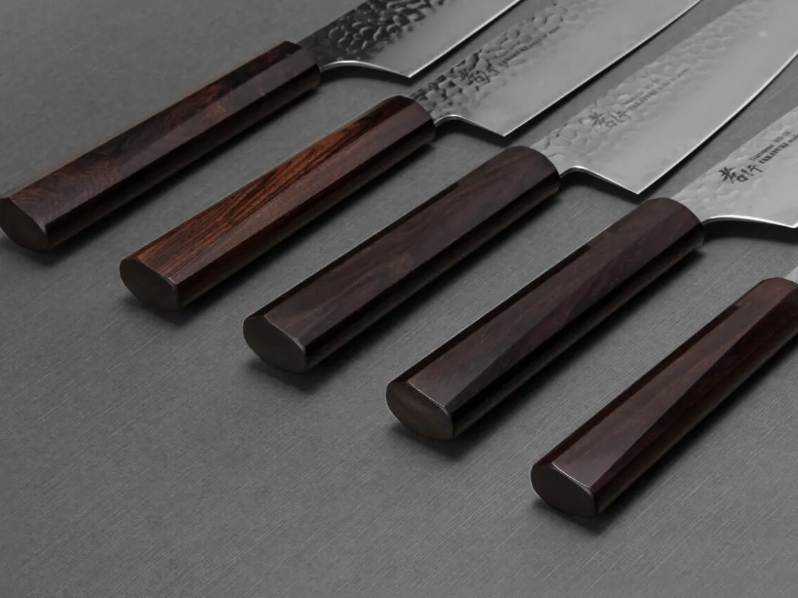 ORYOKI Santokumesser|Damastmesser*Damastmesser Santoku 170, 33 Lagen, Ebony