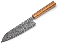 ORYOKI Santokumesser|Damastmesser*Damastmesser Santoku 170 SG2, 63 Lagen, Olive
