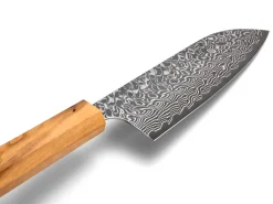 ORYOKI Santokumesser|Damastmesser*Damastmesser Santoku 170 SG2, 63 Lagen, Olive