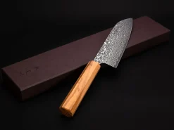 ORYOKI Santokumesser|Damastmesser*Damastmesser Santoku 170 SG2, 63 Lagen, Olive