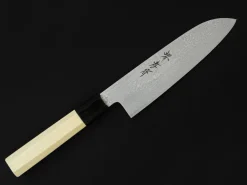 ORYOKI Santokumesser|Damastmesser*Damastmesser Santoku 180, Silver Steel