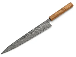 ORYOKI Sashimi Messer|Damastmesser*Damastmesser Sujihiki 270 SG2, 63 Lagen, Olive