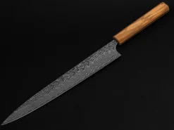 ORYOKI Sashimi Messer|Damastmesser*Damastmesser Sujihiki 270 SG2, 63 Lagen, Olive