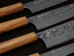 ORYOKI Sashimi Messer|Damastmesser*Damastmesser Sujihiki 270 SG2, 63 Lagen, Olive