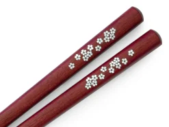 ORYOKI Essstäbchen*Essstäbchen Set mit Ablage Sakura, Purple Heart