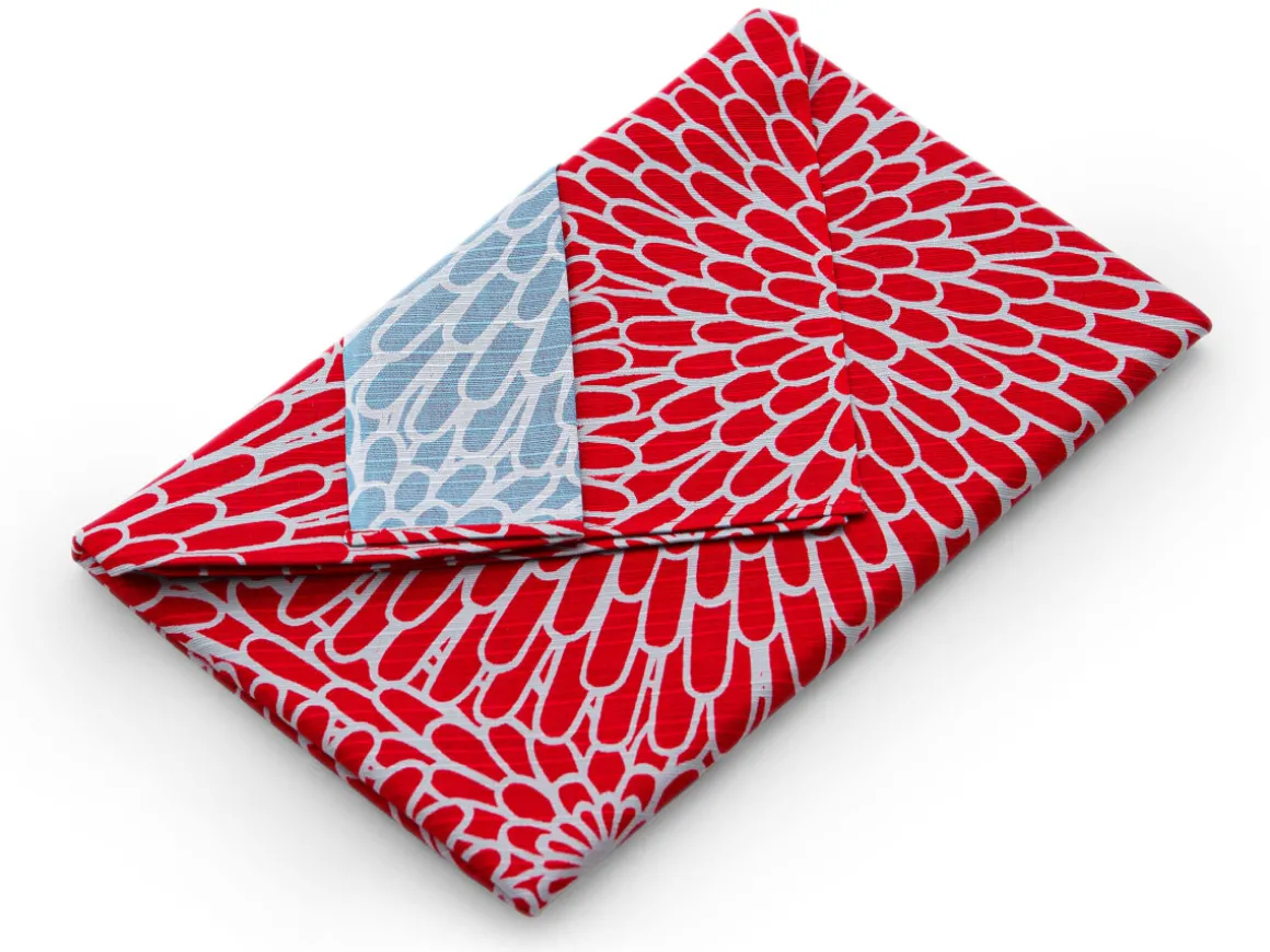 ORYOKI Furoshiki*Geschenkset Chiyogami mit Furoshiki Isamari, doppelseitig