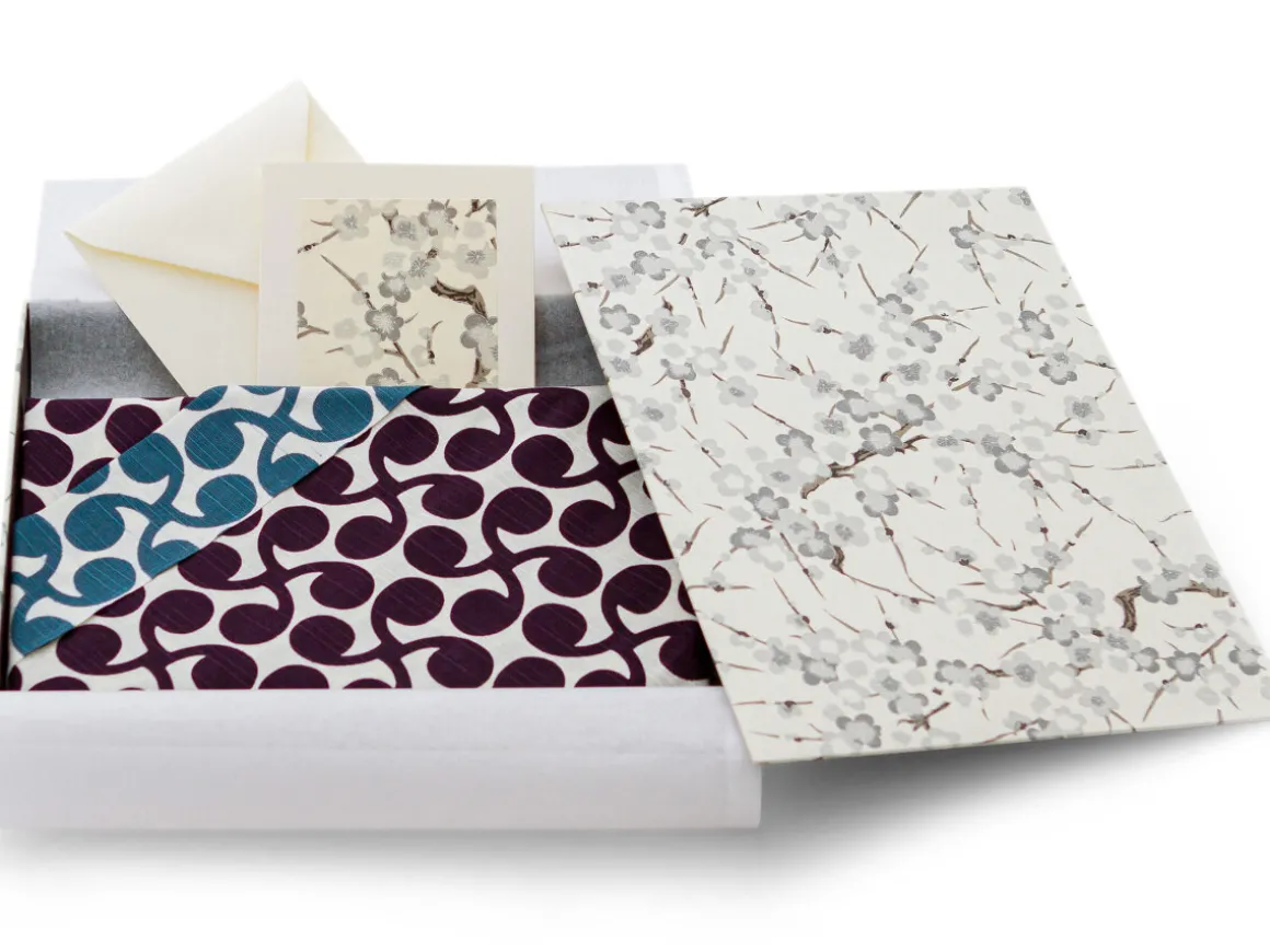 ORYOKI Furoshiki*Geschenkset Chiyogami mit Furoshiki Isamonoyo, doppelseitig