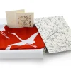 ORYOKI Furoshiki*Geschenkset Chiyogami mit Furoshiki Kuren L, rot