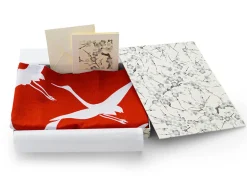 ORYOKI Furoshiki*Geschenkset Chiyogami mit Furoshiki Kuren L, rot