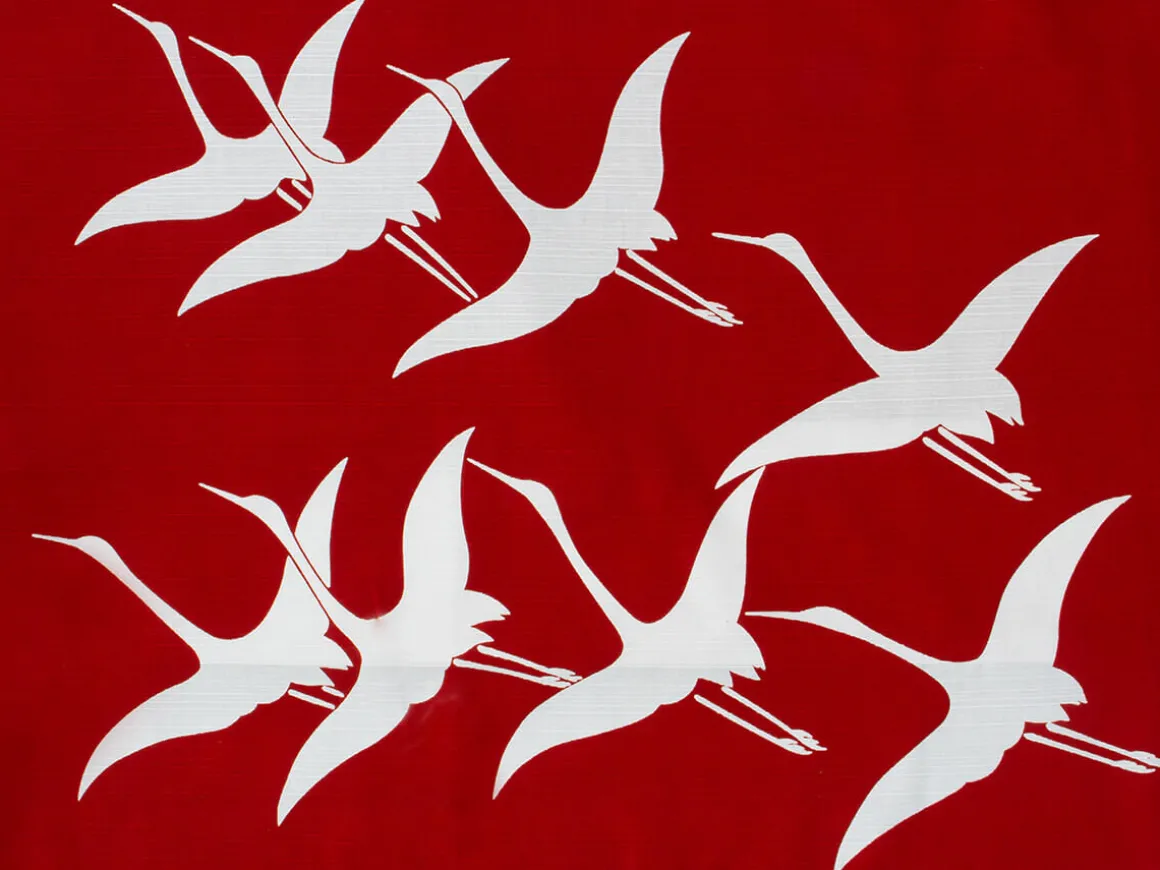 ORYOKI Furoshiki*Geschenkset Chiyogami mit Furoshiki Kuren L, rot