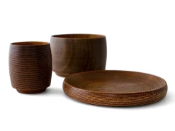 ORYOKI Lacquerware*Geschirr-Set Turari Wan Sara braun