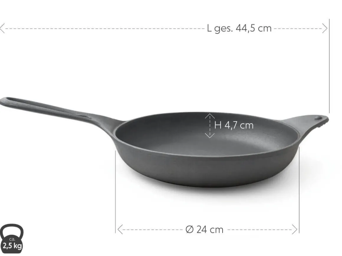 ORYOKI Gusseisenpfannen*Gusseisen Bratpfanne NakedPan, 24 cm, OIGEN