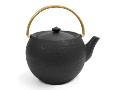 ORYOKI Japanische Teekannen|Teekanne Gusseisen*Gusseisen Teekanne Marutama L, 1,1 L Messinggriff