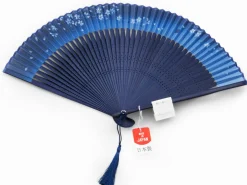 ORYOKI Handfächer*Handfächer Ai Kagetsu, Indigo-Blau