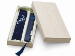 ORYOKI Handfächer*Handfächer Ai Kagetsu, Indigo-Blau