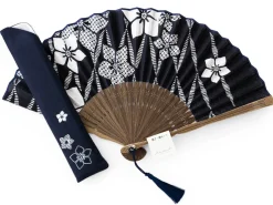 ORYOKI Handfächer*Handfächer Aihitoe Kon, blau