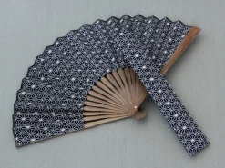 ORYOKI Handfächer*Handfächer Asanoha, Blau