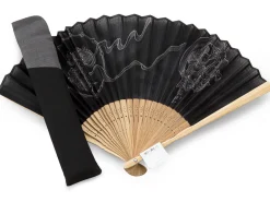 ORYOKI Handfächer*Handfächer Fujin Raijin, Donner-Gott, schwarz