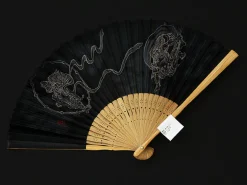 ORYOKI Handfächer*Handfächer Fujin Raijin, Donner-Gott, schwarz