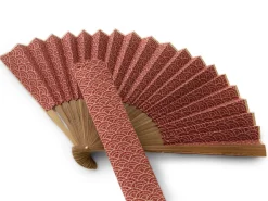 ORYOKI Handfächer*Handfächer Seikaiha, Rot