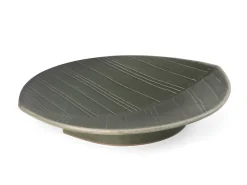 ORYOKI Sushi Teller|Japanisches Porzellan*HAZARA Leaf Banryoku, Teller M, grün