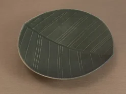 ORYOKI Sushi Teller|Japanisches Porzellan*HAZARA Leaf Banryoku, Teller M, grün