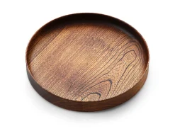 ORYOKI Holzschalen|Lacquerware*Holztablett Sen, Ø 30 cm, braun