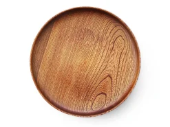 ORYOKI Holzschalen|Lacquerware*Holztablett Sen, Ø 30 cm, braun