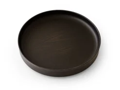 ORYOKI Lacquerware|Teegeschirr*Holztablett Sen, Ø 30 cm, schwarz