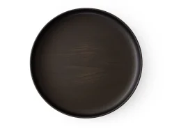 ORYOKI Lacquerware|Teegeschirr*Holztablett Sen, Ø 30 cm, schwarz