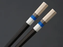 ORYOKI Essstäbchen*Japanische Essstäbchen Aoyama Blue, Ebenholz, mit Ablage