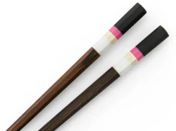 ORYOKI Essstäbchen*Japanische Essstäbchen Midnight Paris, Ebenholz, mit Ablage