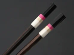ORYOKI Essstäbchen*Japanische Essstäbchen Midnight Paris, Ebenholz, mit Ablage
