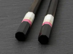 ORYOKI Essstäbchen*Japanische Essstäbchen Midnight Paris, Ebenholz, mit Ablage