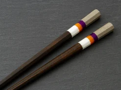 ORYOKI Essstäbchen*Japanische Essstäbchen Valencia Scent, Ebenholz, mit Ablage